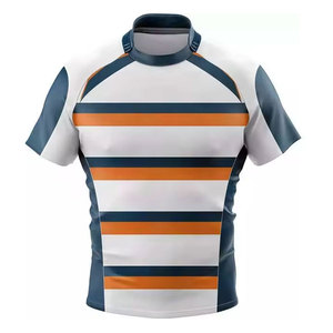 Camiseta de Rugby para Hombre al por Mayor, 100% Poliéster, Secado Rápido, Diseño Liso, Transpirable, Ligera, Cómoda, para Entrenamiento Deportivo - Product Image 4