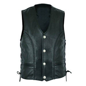 Chaleco de Cuero Personalizado para Motociclistas, Chaleco de Cuero Genuino de Primera Calidad, Estilo Club - Product Image 1