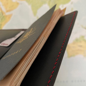 Genuine Leather Passport Holder Travel Wallet RFID Blocking Document Organizer Hanging Luggage Tag Multiple <b>Card</b> Custom for sale - Product Image 6