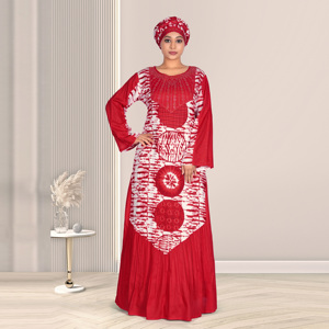 Elegante Kaftán Abaya Musulmán de Rayón con Detalles de Diamantes, Diseño Estampado, Manga Larga, Vestido Maxi Modesto de Moda de Oriente Medio - Product Image 2