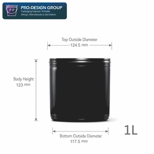 1-liter tamper-evident plastic printing ink container, leakproof storage solution for printing ink, HDPE, ISO 9001 manufacturer - Product Image 5