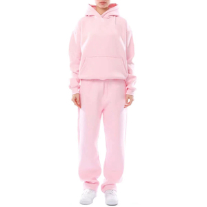 Ensemble de survêtement pour femmes, bleu, 100% coton, léger, coupe-vent, respirant, OEM personnalisé, deux pièces, jogging - Product Image 3