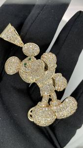 Nueva Colección de Collares con Colgante de Mickey Mouse Estilo Hip Hop para Mujer, Colgante de Moissanita, Joyería de Moda - Product Image 3