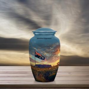 Nueva bandera australiana, urnas de cremación y fabricante de recuerdos, cenizas conmemorativas, venta al por mayor, precio bajo, suministros funerarios, tarros para cenizas de entierro - Product Image 4