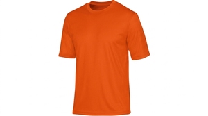 Camiseta de Cuello Redondo de Manga Corta para Hombre, Color Rojo Sólido, Corte Regular, para Todas las Temporadas, 100% Poliéster, Secado Rápido, Tinte Liso - Product Image 5