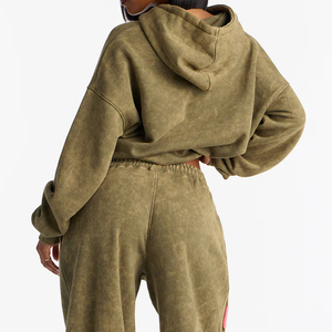 Premium Quality 100% Cotton Outdoor Wear Puff Printed Hoodie <b>Sweat</b> <b>Pant</b> Set Breathable Lightweight <b>Women</b> Tracksuit - Product Image 2
