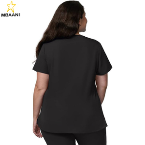 Medical <b>Scrub</b> <b>Tops</b> for Women - Soft Stretch V-Neck <b>Top</b> <b>Scrubs</b> with 3 Pockets - Product Image 2
