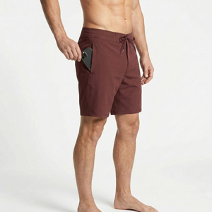 Custom Private Label <b>Men's</b> Beach Board Shorts Plain Black Swim <b>Trunks</b> with Drawstring Premium Wholesale Summer Wear - Product Image 3