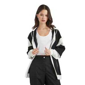 Sweat-shirts pour femmes de haute qualité, imprimés sur mesure, logo personnalisable sur le devant, 100% coton, streetwear, pull-over, fermeture éclair intégrale, chaud pour l'hiver - Product Image 5