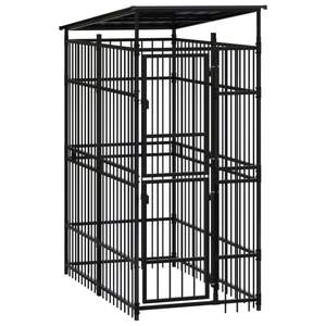 Niches et meubles pour animaux de compagnie en acier noir thermolaqué durable de 19,8 pieds carrés - Product Image 2