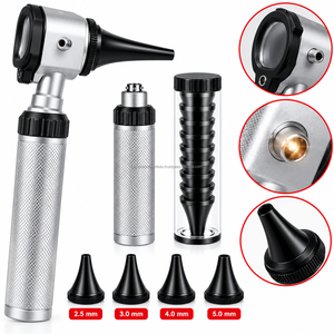 Set de Diagnóstico Profesional de Otoscopio de Acero Inoxidable, Instrumento Manual para Examen de Oído, Múltiples Espéculos, Fibra Óptica, Cirugía ORL - Product Image 4