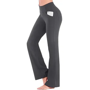 Women Flared <b>Leggings</b> High Rise Tummy Control Stretch Flare Pants for Women Yoga <b>Pilates</b> Gym Fitness Workout Activewear - Product Image 3