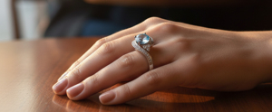 <b>Blue</b> Topaz <b>Ring</b> for Women Natural Gemstone Classic Style Daily Wear Wedding Engagement - Product Image 5