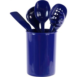 Set di 6 Utensili da Cucina Resistenti al Calore, Senza BPA, con Portautensili, Spatola, Cucchiaio Forato, Mestolo, Set di Utensili da Cucina - Product Image 1