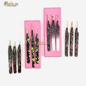 Pinzas Profesionales de Acero Inoxidable de Alta Precisión en Oro Rosa para Pestañas, Punta Suave 45 90, Herramienta de Belleza para Extensión de Pestañas de Volumen - Product Image 4
