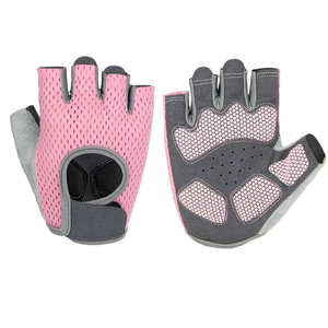 Gants de sport en cuir respirant pour la musculation et l'entraînement, demi-doigts, avec fermeture à boucle, unisexe - Product Image 2