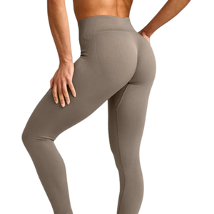 <b>Women</b> Seamless Athletic <b>Leggings</b> High Stretch Comfortable Workout Tights for Gym Yoga Running Training Fitness with Gray Logo - Product Image 2