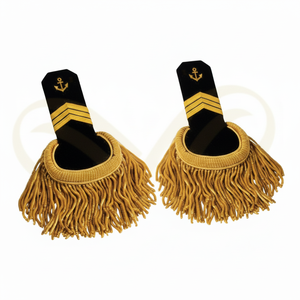 แผ่นประดับไหล่แบบพิธีการสั่งทำขายส่ง ตกแต่งด้วยริบบิ้นและแถบโลหะสีทอง ทำด้วยมือ - Product Image 2