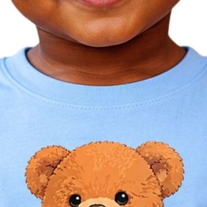 Camiseta Azul de Manga Corta con Cuello Redondo para Niños Pequeños, Informal, para el Día a Día, para Jugar, Ir a la Escuela, Ropa Cómoda para Niños - Product Image 2