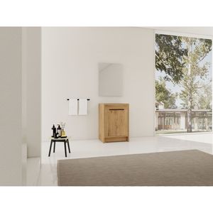 Mobile bagno freestanding da 24 pollici con 2 ante ammortizzate, imballaggio KD, solo mobile senza piano - Product Image 3