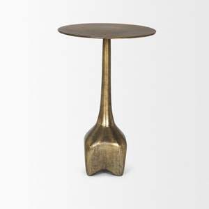 Elegant Metal <b>Gold</b> <b>Side</b> <b>Table</b> Designed With Minimalist Style And Sturdy Base Ideal For Bedside Living Room Setup - Product Image 1
