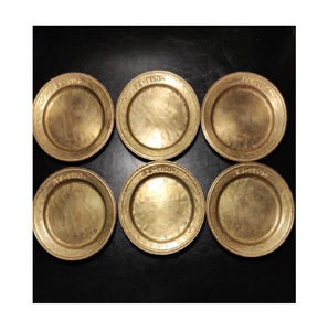 Retro Metal Drink Coaster Decorative Glass <b>Mat</b> Casted Silver Tone Cup Pad Table Decor Restaurant Hotel Supplies Tabletop Coaster - Product Image 5