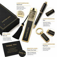 Coffret Cadeau d'Affaires de Luxe Exécutif Personnalisé avec Logo : Stylo Métallique, Marque-page et Porte-clés – Kit 3-en-1 pour Remerciement Client et Cadeaux d'Entreprise