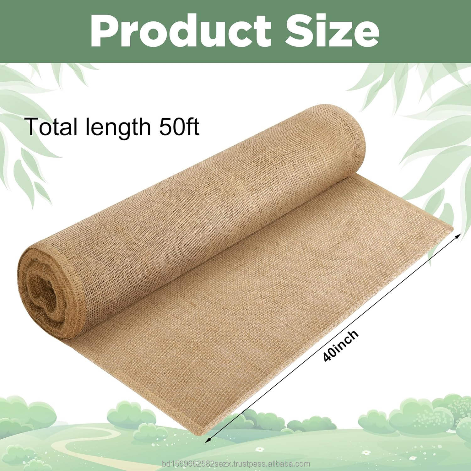 100% natural jute color