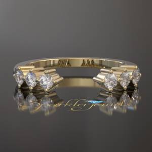 Matching/Wedding Band For Women, <b>Stacking</b> Band For <b>Ring</b>, Diamond Wedding <b>Ring</b>, Women Band, <b>Ring</b> Enhancer - Product Image 1