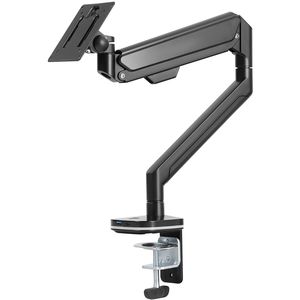 Supporto per Monitor Singolo con Braccio a Molla a Gas Regolabile, USB, per Schermi da 13\"-35\", Supporta fino a 12 kg, Superficie in Alluminio Resistente - Product Image 1