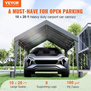 Tettoia per Auto 3x6m Resistente, Impermeabile e Anti-UV per Esterni, con 8 Pali Rinforzati e 4 Sacchi Zavorranti - Product Image 2