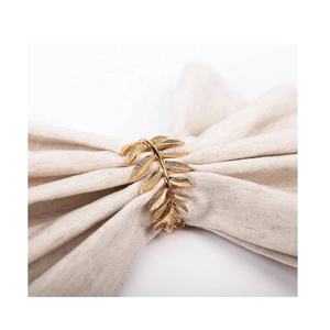 Porte-serviettes en métal de haute qualité feuille support en tissu de table pour hôtels et mariages cadeau parfait pour les événements - Product Image 2