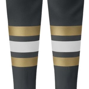 Men Drak Gray Gold Hockey <b>Socks</b> Polyester Athletic Sports <b>Socks</b> <b>Long</b> Team <b>Socks</b> Training Uniform Outdoor Match Performance - Product Image 4