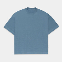 T-shirt Homme Oversize en Coton Premium Coupe Classique Vintage Tricoté Lourd Respirant avec Logo Avant Minimaliste Style Streetwear Été
