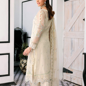 Robe de soirée à manches longues brodée prête à porter pour femmes / Robe de soirée et de mariage de haute qualité pour femmes - Product Image 4