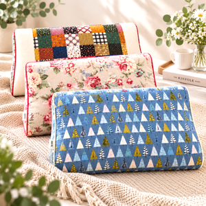 Modern Handmade <b>Memory</b> <b>Foam</b> Sleeping Pillow with Plant Pattern Neck Support for Healthy Sleep Made in Korea - Product Image 1