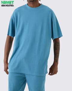 Ensemble de t-shirts pour hommes en tricot gaufré bleu, col rond, décontracté, respirant, manches courtes, tenue d'été - Product Image 5