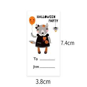 Étiquettes autocollantes rondes en acrylique thermofusible imperméables en gros pour emballages de cadeaux avec logo Halloween - Product Image 3