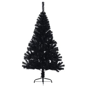Árbol de Navidad Artificial Negro de 6 Pies, Árbol Decorativo de PVC para Interiores con Fácil Instalación - Product Image 3