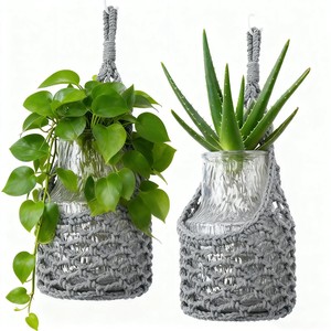 Handcrafted Mango Wood Macram-Style Hanging <b>Planter</b> Holder - Wholesale - Product Image 4