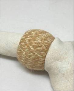 Handwoven Bamboo Rope Modern Eco-Friendly Durable Napkin Ring Serviette Holder for Wedding Farmhouse Beach <b>Table</b> Decor - Product Image 3