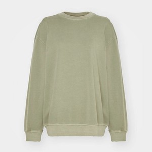 Sweat-shirt oversize à col rond ANSARCO WEARS pour femme, couleur unie, polyester/coton, tricoté, manches longues, épaules tombantes, doublé, style hip-hop - Product Image 1