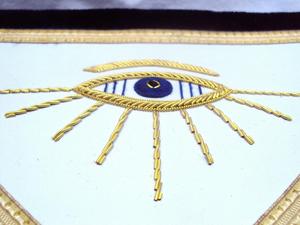 Knights Templar Customizable Masonic <b>Aprons</b> Black <b>White</b> Hand Embroidered High Grade Canvas Fabric Regalia Custom Brand OEM/ODM - Product Image 1