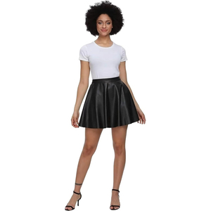Jupes mini en cuir pour femmes, dernières tendances, styles élégants et urbains, design réversible, couleurs personnalisables, confort respirant, couleur unie - Product Image 4