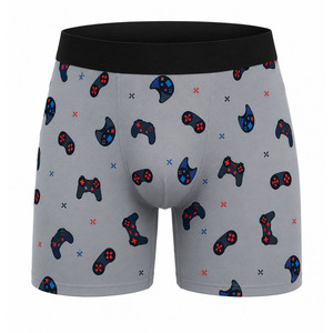 OEM <b>Custom</b> Printed Men's <b>Boxer</b> Trunks Soft Stretch Gaming Pattern Underwear Factory Supplier - Product Image 1