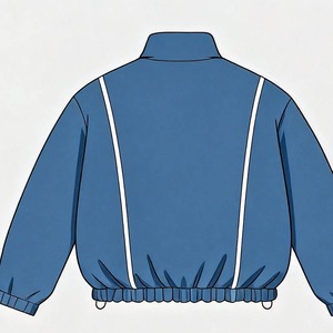Ensemble de survêtement bleu unisexe Nobilis, veste à fermeture éclair à manches longues avec poches latérales, design sportif, coupe régulière, vêtements d'automne - Product Image 6