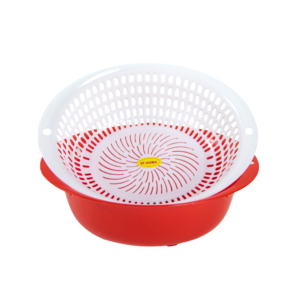Juego de Cesta y Colador de Plástico Ecológico, Diseño Ovalado, para Lavar Frutas y Verduras en la Cocina, Venta al por Mayor de Fábrica - Product Image 2