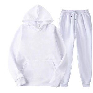 Hot Sale Unisex Jogging Suits Custom Polyester Pullover Hoodie Custom Jogger Sweatshirts Tracksuit <b>Set</b> for Men - Product Image 3