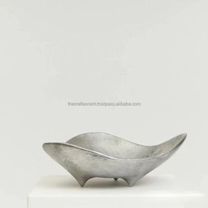 Cuenco para servir de Aluminio acabado níquel de lujo al por mayor, cuenco para servir frutas decorativo moderno para el hogar, cuenco para chocolate para fiestas - Product Image 3