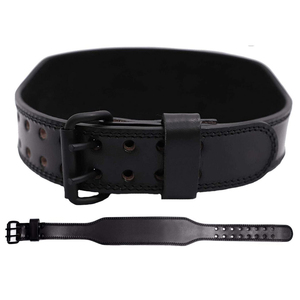 Ceintures en cuir de vachette respirantes à double puissance haute résistance pour la musculation, la musculation en salle de sport, avec boucle antidérapante robuste - Product Image 1
